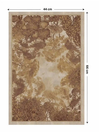 Full pattern layout of The Forest Nest wall art in gold burgundy, shown in the 44 x 66 cm size