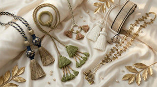 lifencolors tieback holdback collection for curtains. Handcrafted and embroidered.