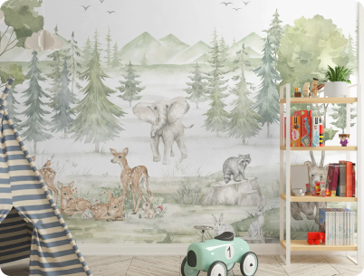 Tree and Animals Wallpaper by Life n Colors