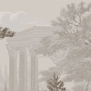 A close-up of the Twilight Haven wallpaper, highlighting the intricate details of the classical columns and architectural ruins.
