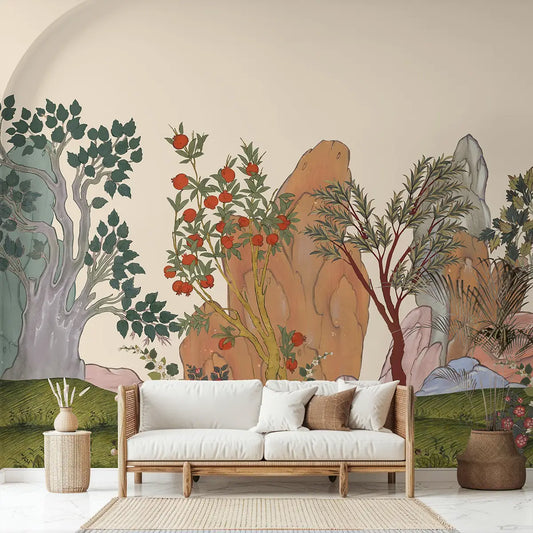 Verdant Valley Wallpaper Designed for Rooms
