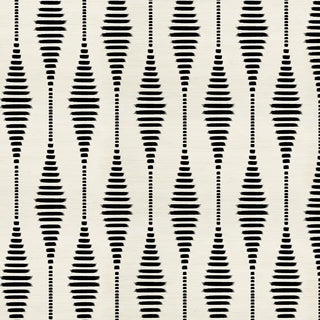 A close-up highlighting the optical illusion effect created by alternating black and white wave forms.