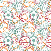 Colorful Sports Balls Wallpaper for Children Room