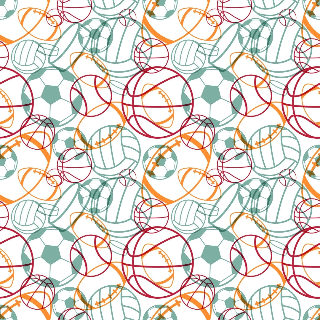 Colorful Sports Balls Wallpaper for Children Room