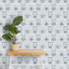 Subtle Grey Base Floral Design Wallpaper for Walls