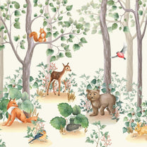 Animals in Big Jungle, Children Room Wallpaper, Customised