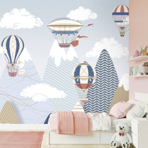 Charming Mountains and Balloons, Kids wallpaper