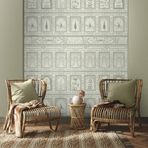 Shop Rajmahal Indian Room Wallpaper Design Light Green