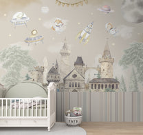 Fairy Land Space Theme Children Wallpaper, Beige