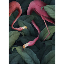 Flamingos in Tropical Theme Wallpaper, Customised
