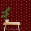 Maroon Indian Print Wallpaper for Rooms