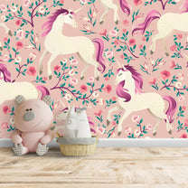 Amazing Unicorns Wallpaper Design for Girls Room, Customised