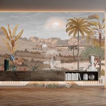 Kasturi, Wallpaper in Sepia Vintage Theme