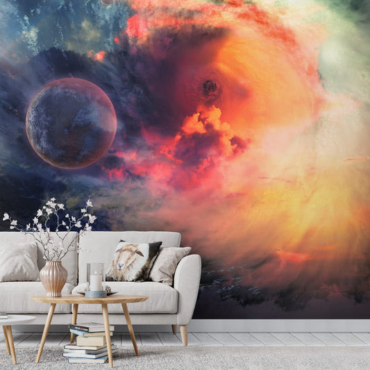 Vibrant Galaxy and Star Wallpaper for Walls and Ceiling, Customised