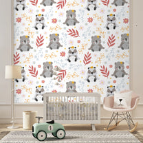 Cute Nursery Room Wallpaper, Teddies