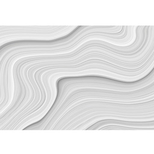 White 3D Wavy Marble Style Wallpaper