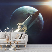 Spacecraft and Earth Wallpaper, Customised