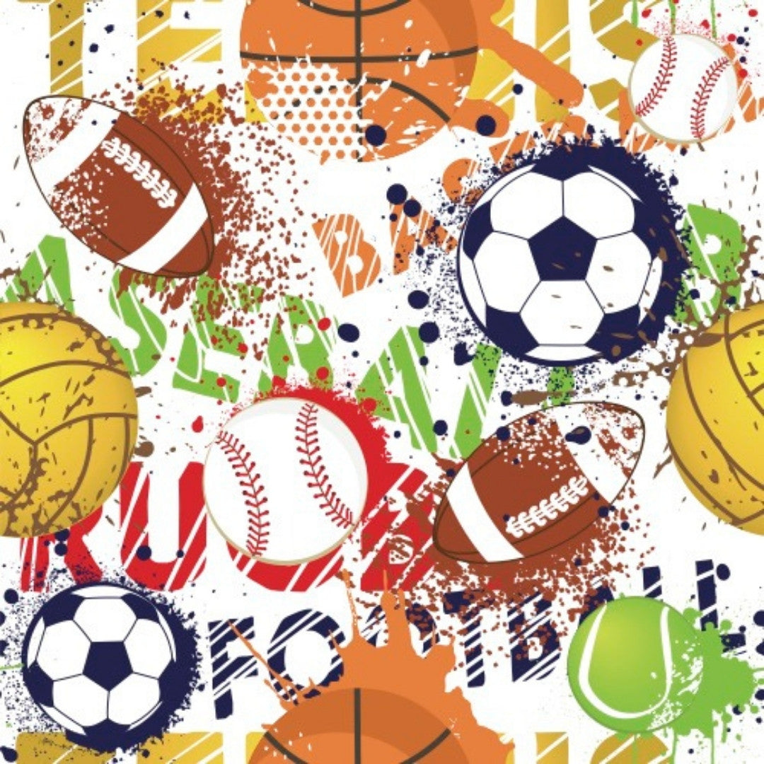 Graffiti Style Sports Theme Wallpaper for Kids