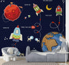 Galaxy Giggles : Papier peint espace pour chambre d'enfant, bleu