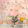 Blossom, Peach Chinoiserie Wallpaper, Personnalisé