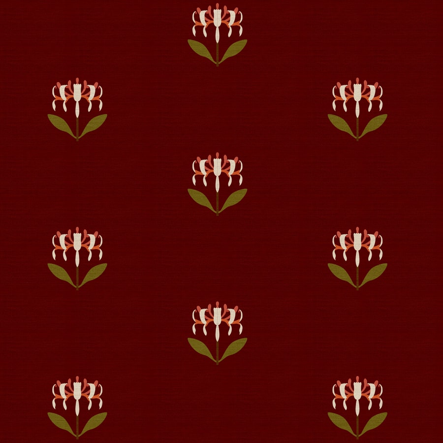 Shop Windsor Velvet Flock Wallpaper in Maroon/Gold by Burke Decor | Burke  Decor