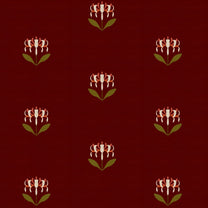 Maroon Indian Print Wallpaper for Rooms, Customised