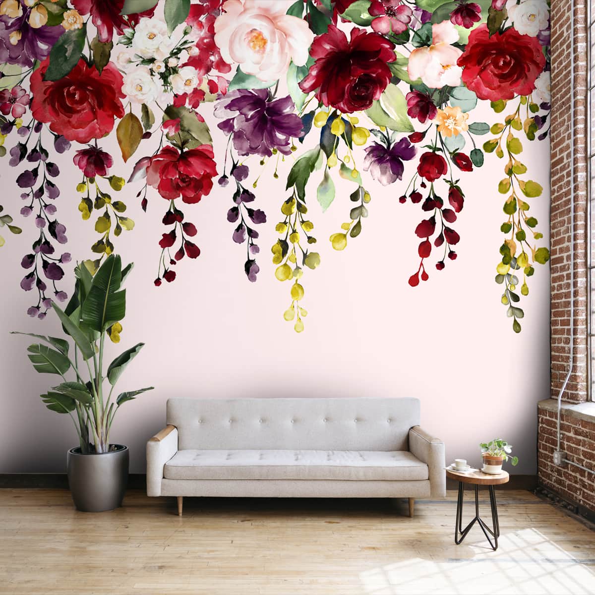 Hanging Floral Pattern for Beautiful Wallpaper, Customised