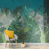 Modern Style Leaves Wallpaper, Green