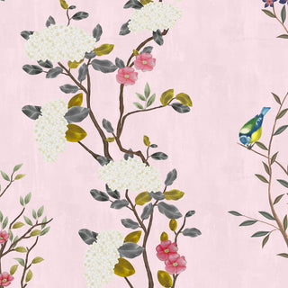Pink Chinoiserie Pattern Wallpaper