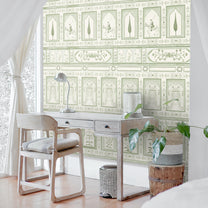 Rajmahal Indian Room Wallpaper Design Light Green