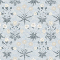 Subtle Grey Base Floral Design Wallpaper for Walls, Customised