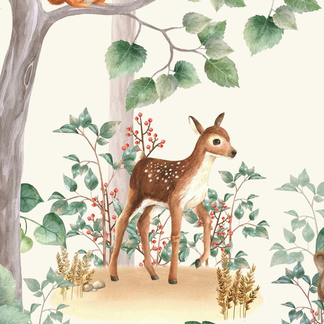 Animals in Big Jungle, Children Room Wallpaper, Customised