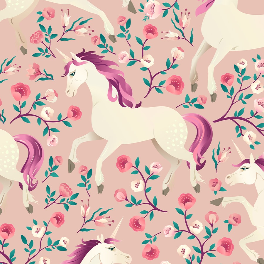 Amazing Unicorns Wallpaper Design for Girls Room
