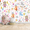 Papier peint pour enfants à thème tribal mignons cerfs et ours