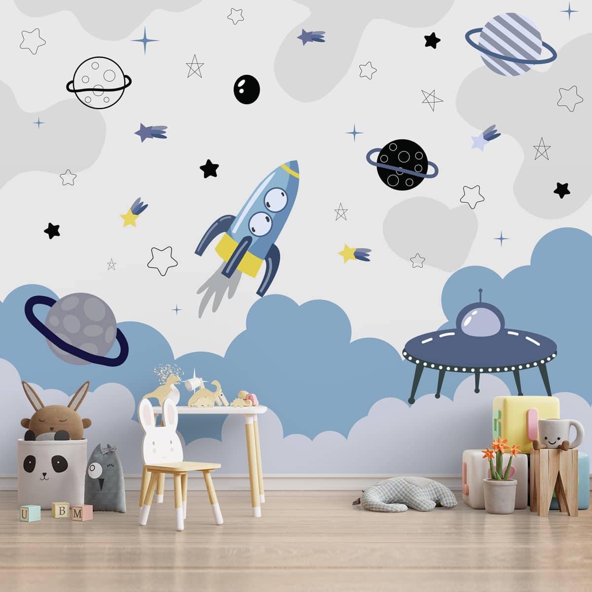 Launch into Imagination with Kids’ Space Wallpaper