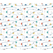 Cute Cars And Road Network Wall Mural for Kids