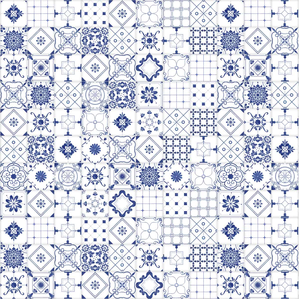 Moroccan Beauty, Blue & White Tiles Wallpaper | lifencolors – Life n Colors