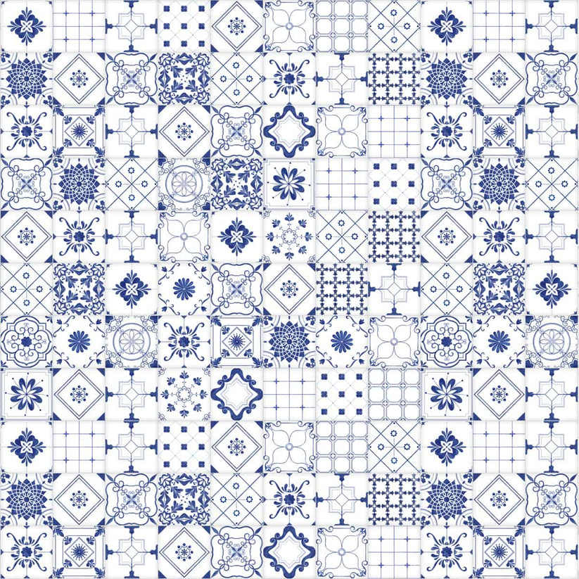 Moroccan Beauty, Blue & White Tiles Wallpaper | lifencolors – Life n Colors