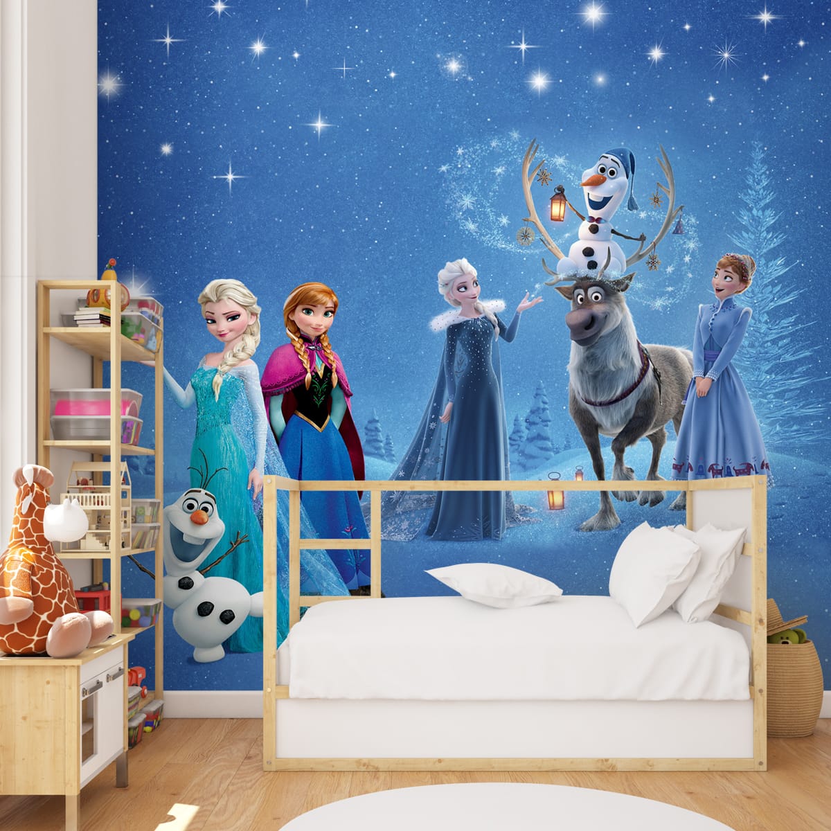 Cute Frozen Movie Wall Mural, Customised for Kids Room