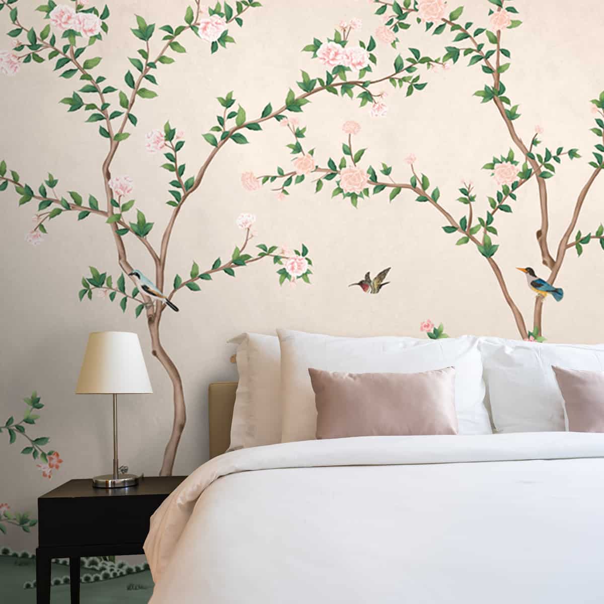 Snow Tree by Colefax and Fowler - Cream - Wallpaper : Wallpaper Direct