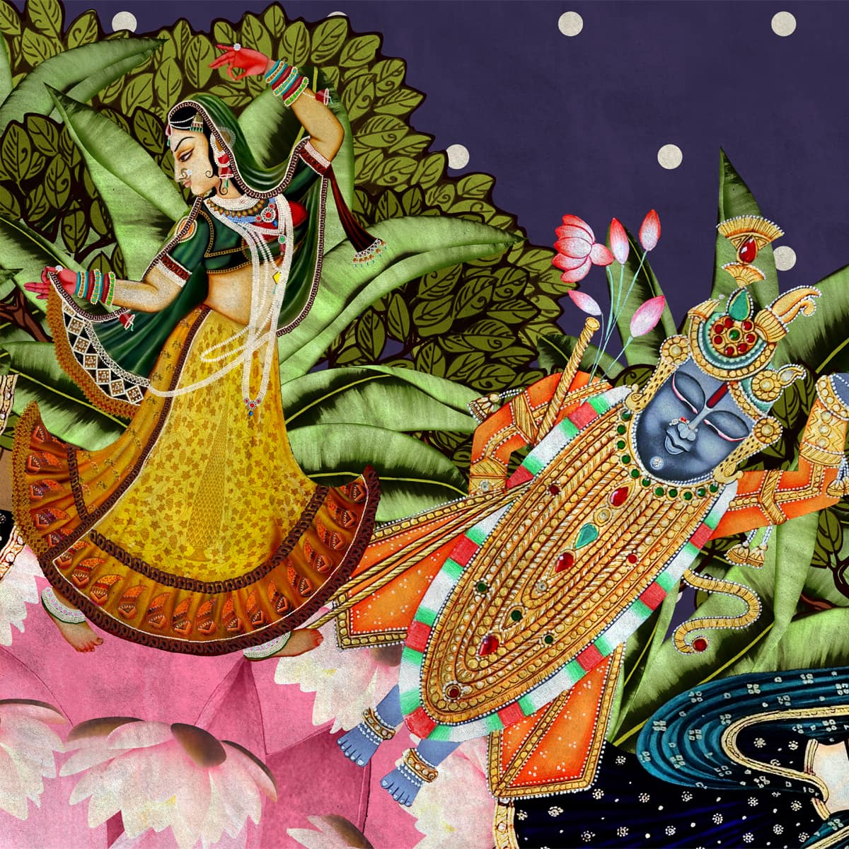 Raasleela Pichwai Wallpaper