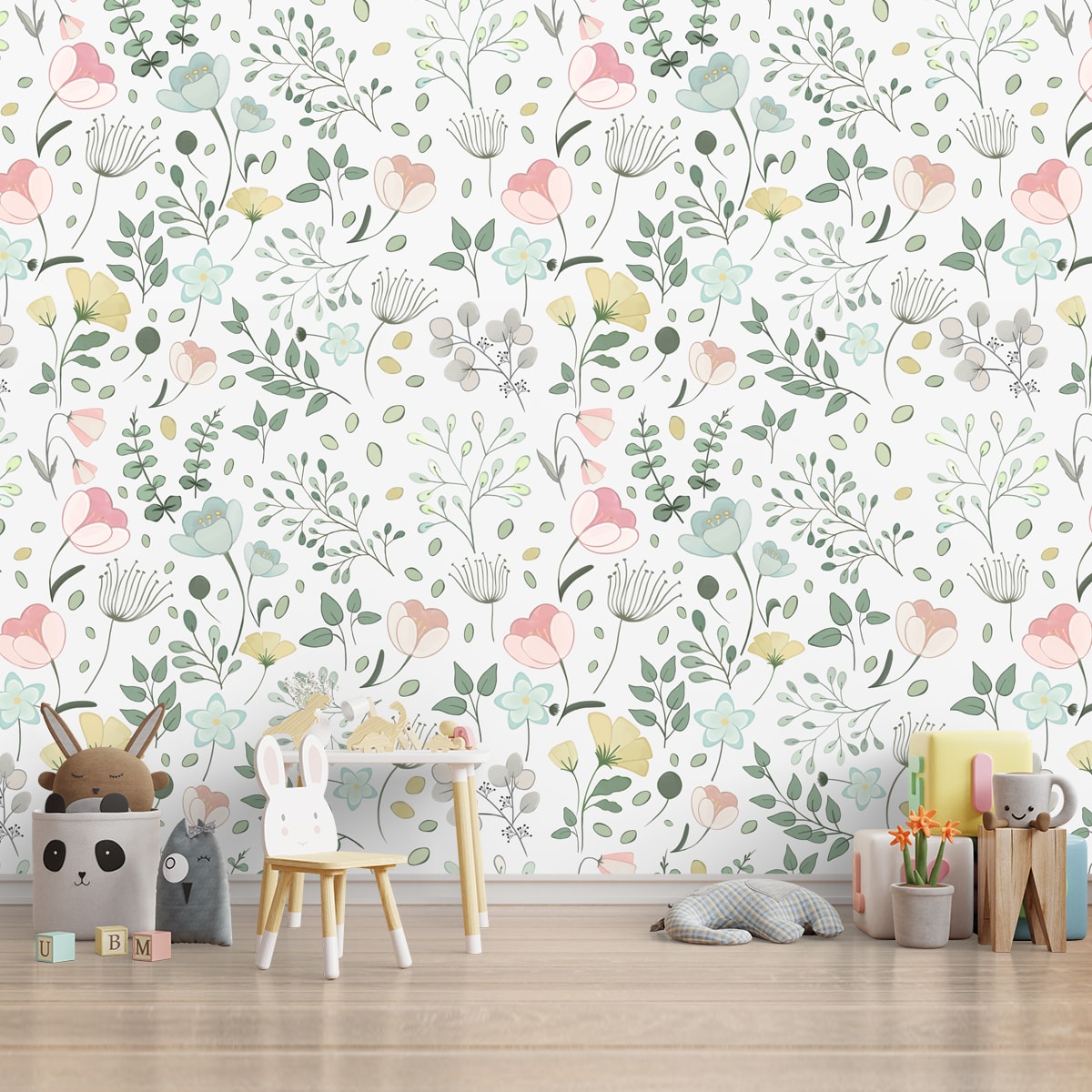 Cute Pastel Shades Floral Wallpaper | lifencolors – Life n Colors