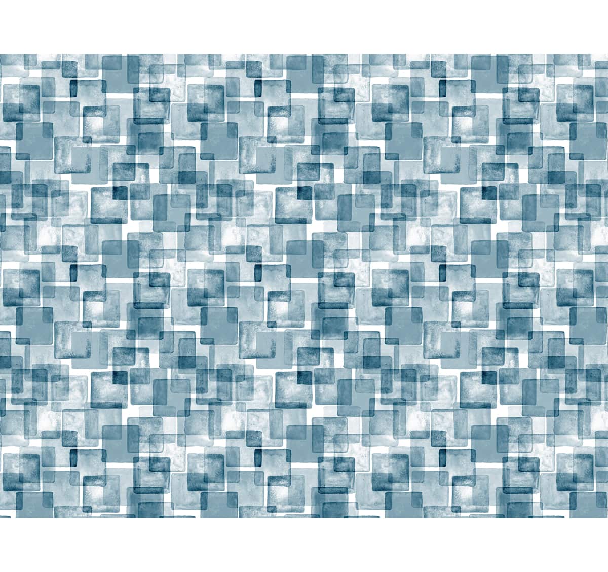 Blue and White Abstract Square Blocks Wallpaper