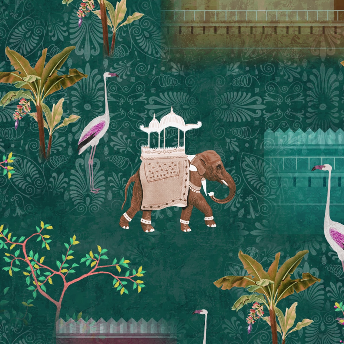 Royal Garden, an Indian Scenic Wallpaper
