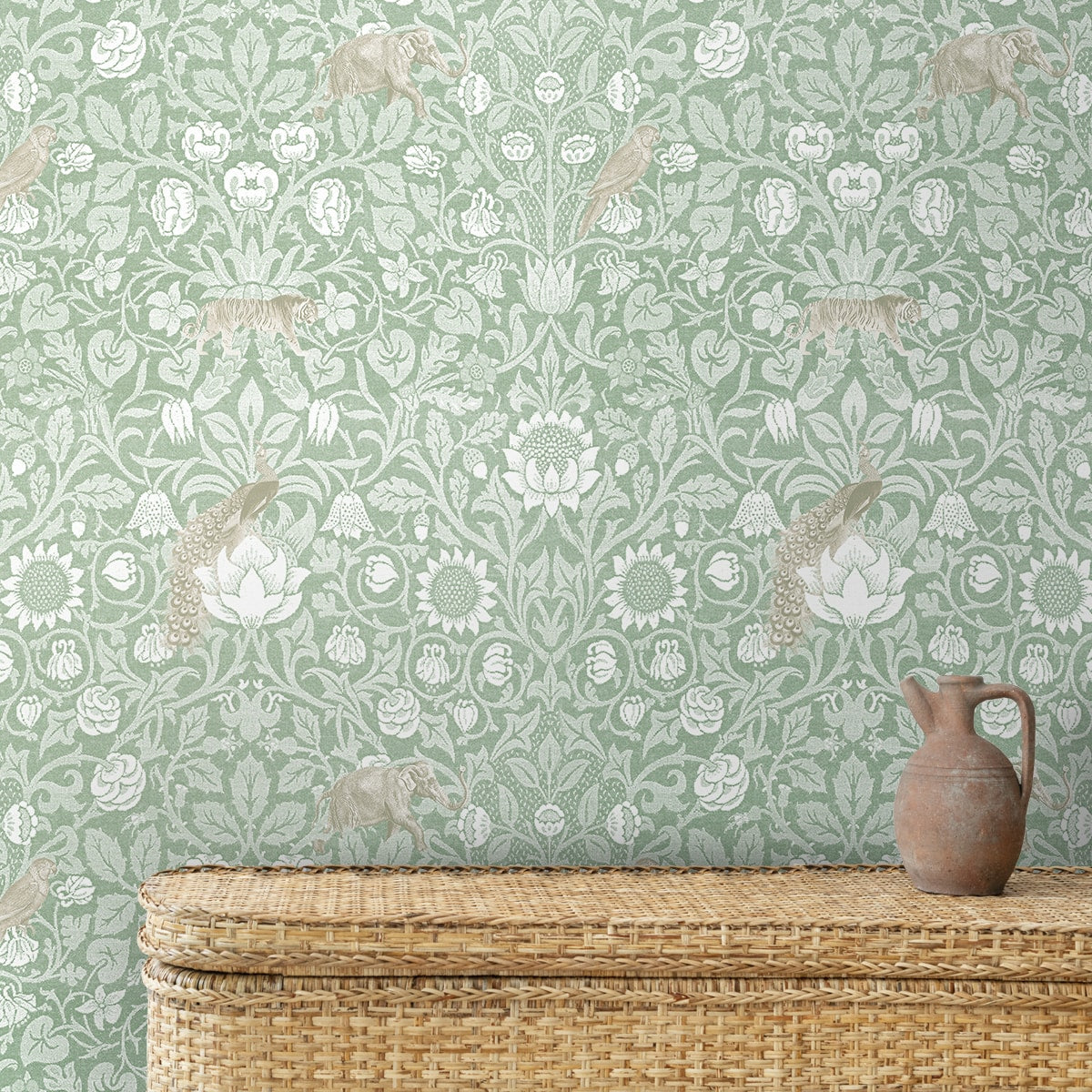 Vintage Style Floral Pattern Wallpaper for Rooms