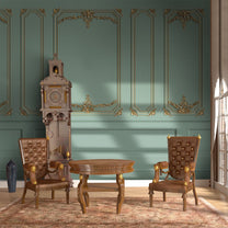 3D Molding Decorative Room Wallpaper, Green, Customised