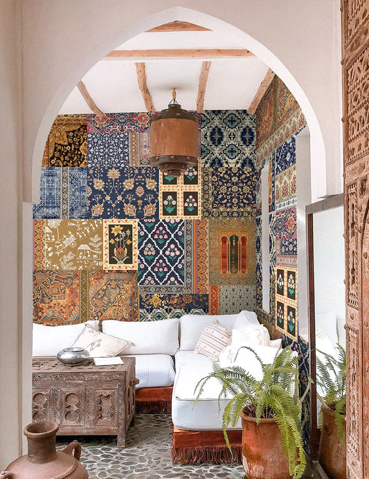 Banaras, Indian Carpet Design Wallpaper