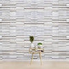 3D Grey Tile Texture Wallpaper Roll for Rooms, 57 Sqft