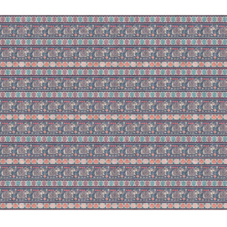Indian Elephants Wallpaper Design for Rooms, Blue