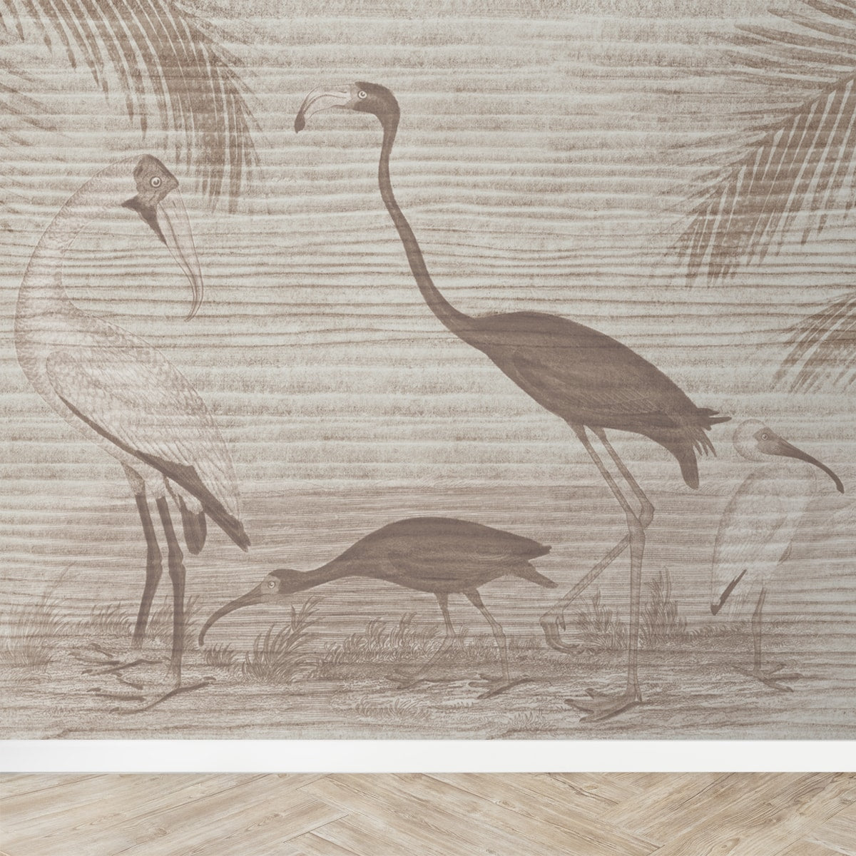 Faded Flamingo Design Wallpaper, Customized